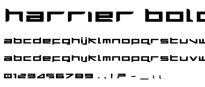 Harrier Bold Expanded font